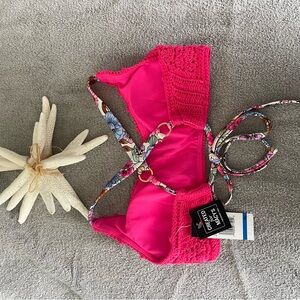 California wave crocheted bikini top